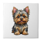 Yorkshire Terrier Fliese (Vorderseite)