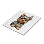 Yorkshire Terrier Fliese (Seite)