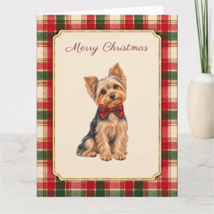 Yorkshire Terrier Frohe Weihnachten Karte