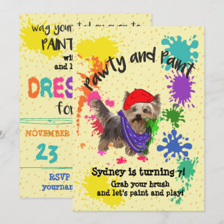 Yorkshire Terrier Fun Art Einladung