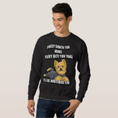 Yorkshire Terrier Funny Meme Jeden Snack werde ich Sweatshirt (Vorne ganz)