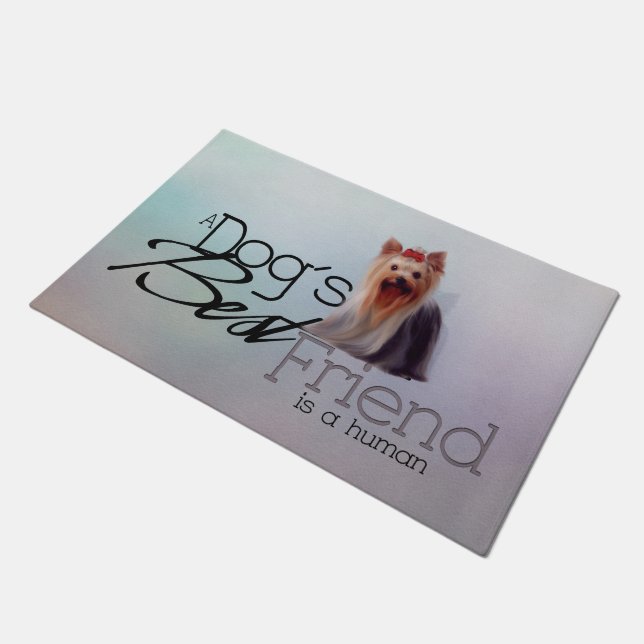 Yorkshire Terrier Fußmatte (Schrägansicht)