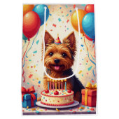 Yorkshire Terrier Geburtstagsfeier Mittlere Geschenktüte (Rückseite)