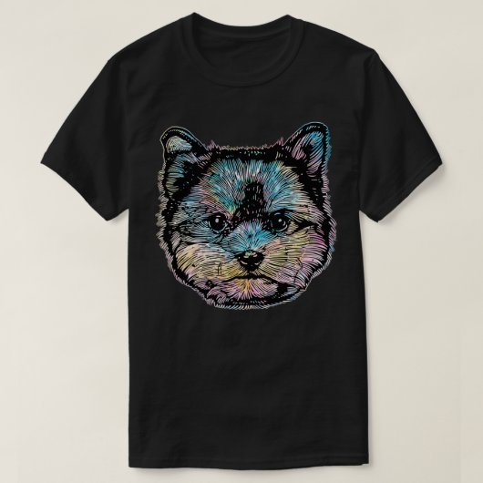 Yorkshire Terrier Gefärbte Krawatte T-Shirt (Design vorne)