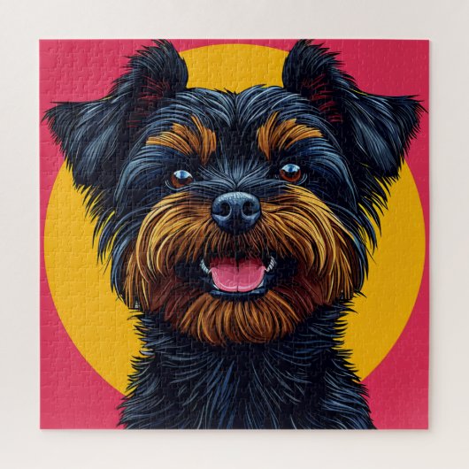 Yorkshire Terrier gegen einen hellen Hintergrund Puzzle (Vertikal)