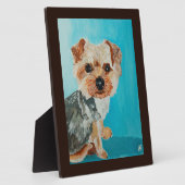 Yorkshire-Terrier-Gemälde von Alfred Fox Fotoplatte (Seite)