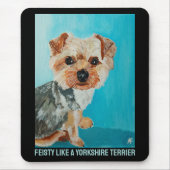 Yorkshire-Terrier-Gemälde von Alfred Fox Mousepad (Vorne)