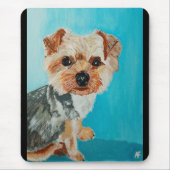 Yorkshire-Terrier-Gemälde von Alfred Fox Mousepad (Vorne)