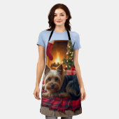 Yorkshire Terrier Gemütlicher Weihnachtsabend Male Schürze (Getragen)