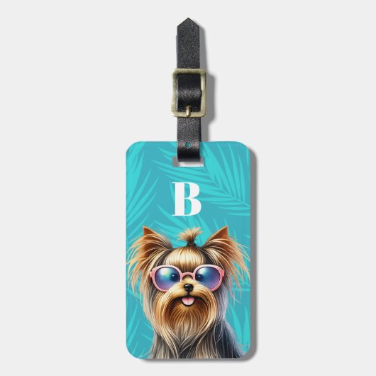 Yorkshire Terrier Gepäckanhänger (Vorderseite vertikal)