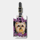 Yorkshire Terrier Gepäckanhänger (Vorderseite vertikal)