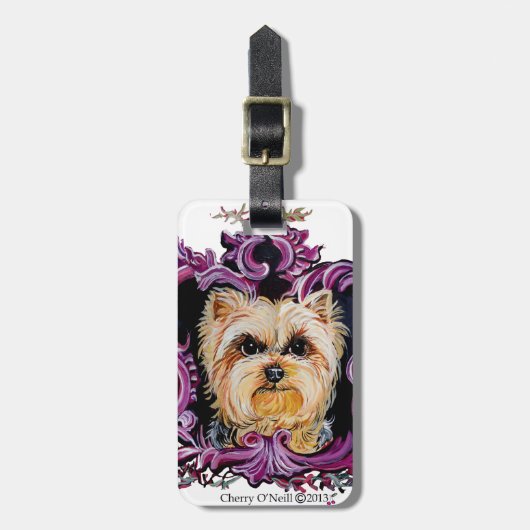 Yorkshire Terrier Gepäckanhänger (Vorderseite vertikal)