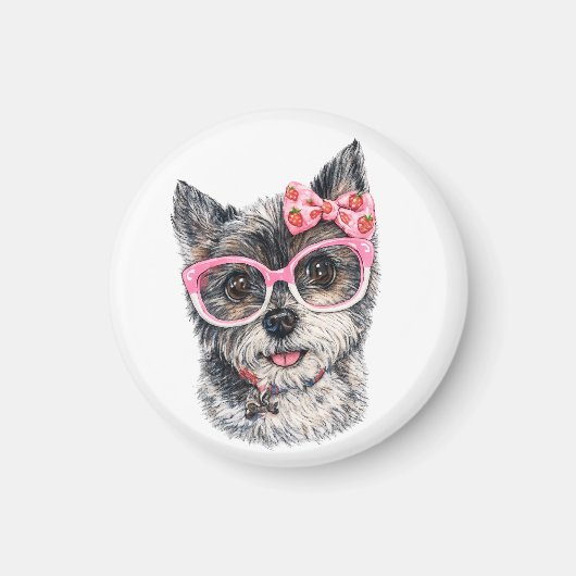 Yorkshire Terrier-Geschenk für Hundebesitzer Magnet (Vorne)