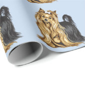 Yorkshire Terrier Geschenkpapier (Rolleneckpunkt)