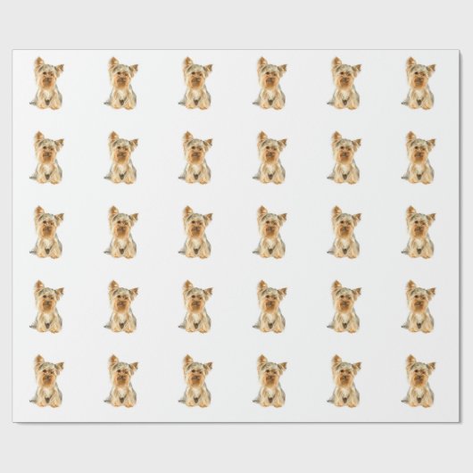 Yorkshire Terrier Geschenkpapier (Flach)