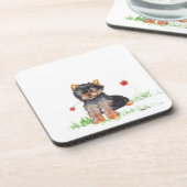 Yorkshire Terrier Getränkeuntersetzer (Linke Seite)