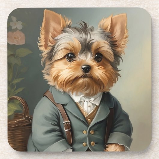 Yorkshire Terrier Getränkeuntersetzer (Vorderseite)