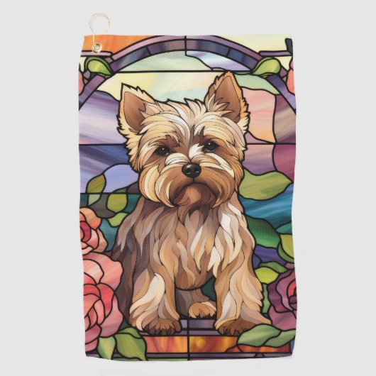Yorkshire Terrier Golfhandtuch (Vorderseite)