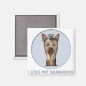 Yorkshire Terrier Granddog Magnet (Vorderseite/Rückseite)