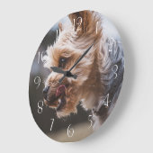 Yorkshire Terrier Große Wanduhr (Winkel)