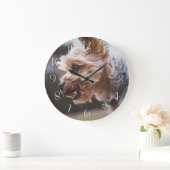 Yorkshire Terrier Große Wanduhr (Zuhause)