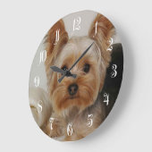Yorkshire Terrier Große Wanduhr (Winkel)
