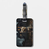 Yorkshire Terrier Halloween Beängstigend Gepäckanhänger (Rückseite vertikal)