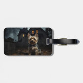Yorkshire Terrier Halloween Beängstigend Gepäckanhänger (Rückseite horizontal)