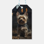 Yorkshire Terrier Halloween Beängstigend Geschenkanhänger (Rückseite)