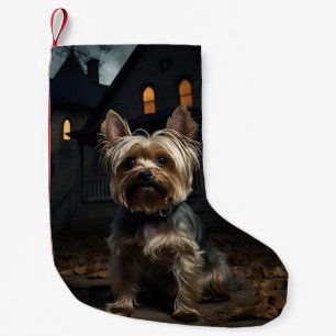 Yorkshire Terrier Halloween Beängstigend Kleiner Weihnachtsstrumpf