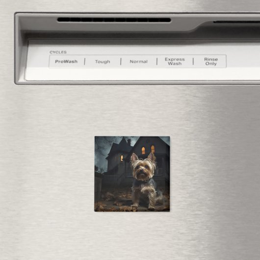 Yorkshire Terrier Halloween Beängstigend Magnet (In Situ (Geschirrspüler))