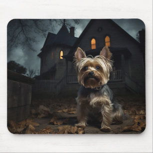 Yorkshire Terrier Halloween Beängstigend Mousepad