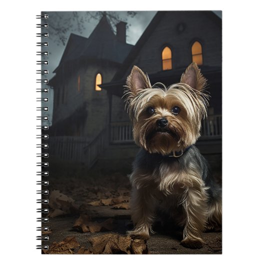 Yorkshire Terrier Halloween Beängstigend Notizblock (Vorderseite)