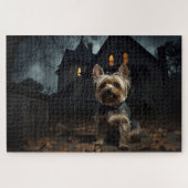 Yorkshire Terrier Halloween Beängstigend Puzzle (Horizontal)