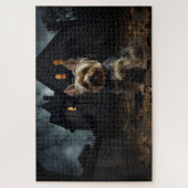 Yorkshire Terrier Halloween Beängstigend Puzzle (Vertikal)