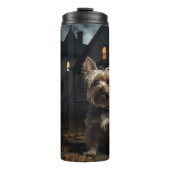 Yorkshire Terrier Halloween Beängstigend Thermosbecher (Vorderseite)