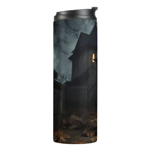 Yorkshire Terrier Halloween Beängstigend Thermosbecher (Nach links gedreht)