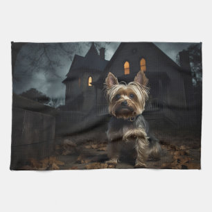 Yorkshire Terrier Halloween Gruselig Geschirrtuch