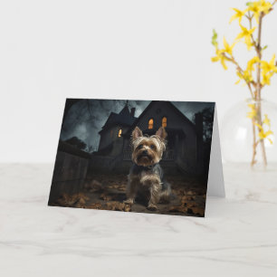Yorkshire Terrier Halloween Gruselig Karte