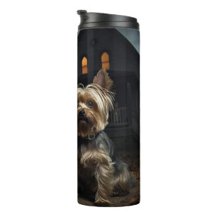 Yorkshire Terrier Halloween Gruselig Thermosbecher