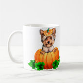 Yorkshire Terrier Halloween Jack-O-Lantern Kaffeetasse (Links)