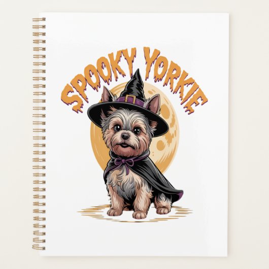 Yorkshire Terrier Halloween Planer (Vorderseite)