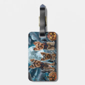 Yorkshire Terrier Halloween Spooky Gepäckanhänger (Rückseite vertikal)