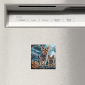 Yorkshire Terrier Halloween Spooky Magnet (In Situ (Geschirrspüler))