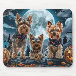 Yorkshire Terrier Halloween Spooky Mousepad