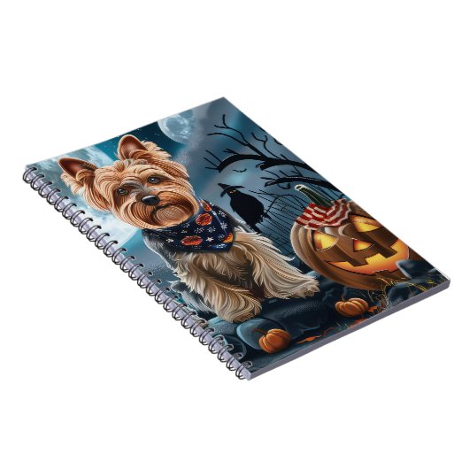 Yorkshire Terrier Halloween Spooky Notizblock (Rechte Seite)