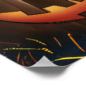 Yorkshire Terrier Halloween Spooky Poster (Ecke)