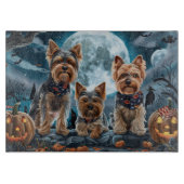Yorkshire Terrier Halloween Spooky Schneidebrett (Vorderseite)
