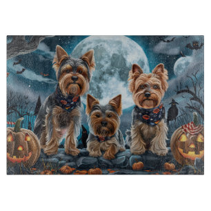 Yorkshire Terrier Halloween Spooky Schneidebrett