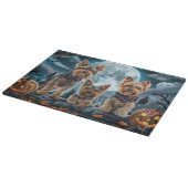 Yorkshire Terrier Halloween Spooky Schneidebrett (Ecke)